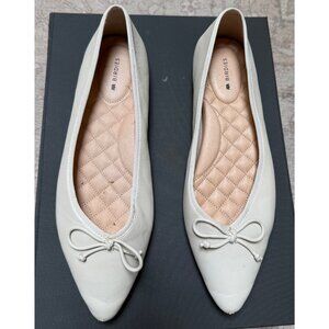 Birdies "The Goldfinch" Flats – Ecru, Pointed Toe
